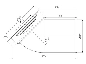Труба фановая АНИПласт 110 мм 45 градусов (W4220)