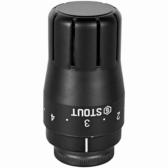 Головка термостатическая STOUT Design черная, жидкостная M30x1,5 (SHTD-0002-003015B)