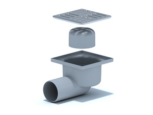 Трап для душа АНИПласт TA5102 горизонтальный нерегулируемый с выпуском 50 мм и решеткой из нержавеющей стали 100х100 мм (TA5102)