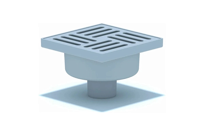 Трап вертикальный нерегулируемый АНИПласт TA5210 выпуск 50 мм с решеткой из пластика 150х150 мм (TA5210)