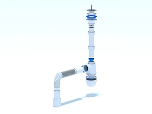 Сифон для раковины АНИПласт C1015 1 1/4 дюйма 40 мм с гибкой трубой 40х40/50 мм (C1015)