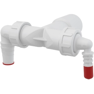 Двойной штуцер DN 40/32 / 8–23 с клапанами AlcaPlast P156Z