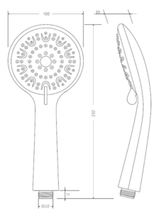 Душевая лейка VIEIR (VR1023-3)