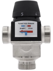 Термостатический смесительный клапан VIEIR 1″ 35-60°C Kvs-4,5 (VR201)