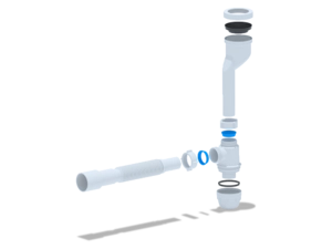 Сифон для писсуара АНИПласт U1016 40 мм с гибкой трубой 32х40/50 мм (U1016)