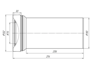 Труба фановая АНИПласт 110х250 мм (W1220)