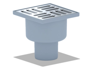 Трап для душа АНИПласт TQ5202 DN50 вертикальный нерегулируемый с сухим затвором и решёткой из нержавеющей стали 100х100 мм (TQ5202)