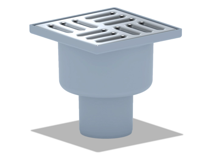 Трап для душа АНИПласт TQ5202 DN50 вертикальный нерегулируемый с сухим затвором и решёткой из нержавеющей стали 100х100 мм (TQ5202)