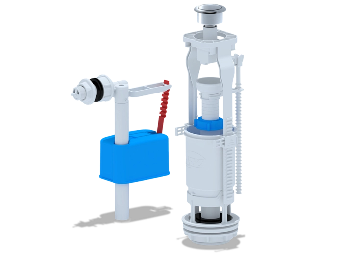Набор с боковой подводкой АНИПласт WC6050M 1/2 дюйма с пластиковым штуцером эконом кнопка металл (WC6050M)