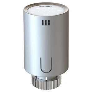 Умная термостатическая головка STOUT Zigbee, Серая (STE-2070-703031)