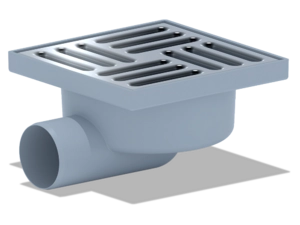 Трап для душа АНИПласт TQ5112 DN50 горизонтальный нерегулируемый с сухим затвором и решёткой из нержавеющей стали 150х150 мм (TQ5112)