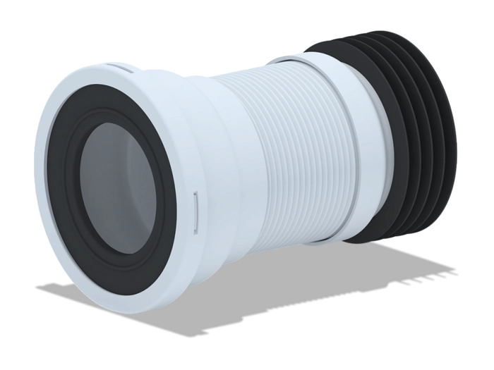 Удлинитель гибкий для унитаза АНИПласт K918 с металлической спиралью выпуск 110 мм 220-420 мм (K918)