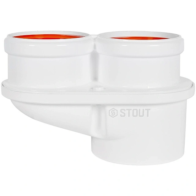 Адаптер моноблочный универсальный для перех. на двухтрубную систему традиц. с D60(м)/100(п) на D80(м)/80(м) литой STOUT (SCR-0080-250001)