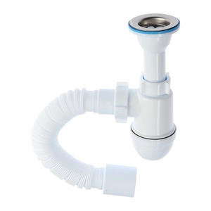Сифон для мойки АНИПласт Варяг C5510 1 1/4 дюйма 40 мм универсальный с гибкой трубой 40х50 мм (C5510)