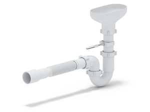 Сифон АНИПласт DR0115 1 1/2 дюйма 40 мм с разрывом струи с гибкой трубой 40х40/50 мм (DR0115)