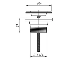 Выпуск АНИПласт M200 1 1/4 дюйма с нержавеющей сеткой (M200)