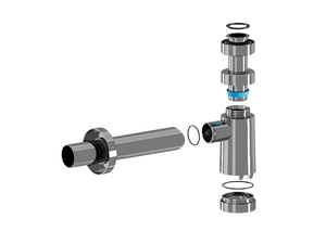 Сифон бутылочный АНИПласт, с переходной трубкой D40, пластиковый корпус, металлизированный (BRB1004M)