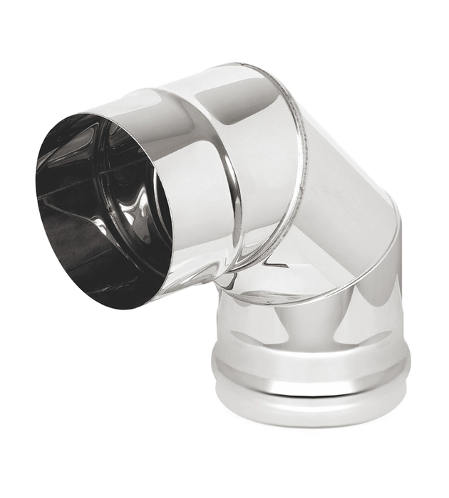 Колено нерж. (AISI 430/0,8мм) 90* 3-х секц. Везувий