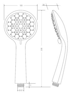 Душевая лейка VIEIR (VR1021-3)