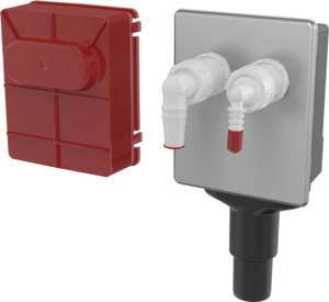 Сифон для стиральной машины под штукатурку для подключения до двух устройств DN40 и DN50 AlcaPlast APS6