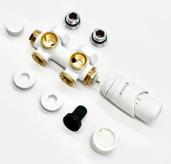 Универсальный комплект для нижнего подключения, белый G1/2" VIEIR (VR353-2F)