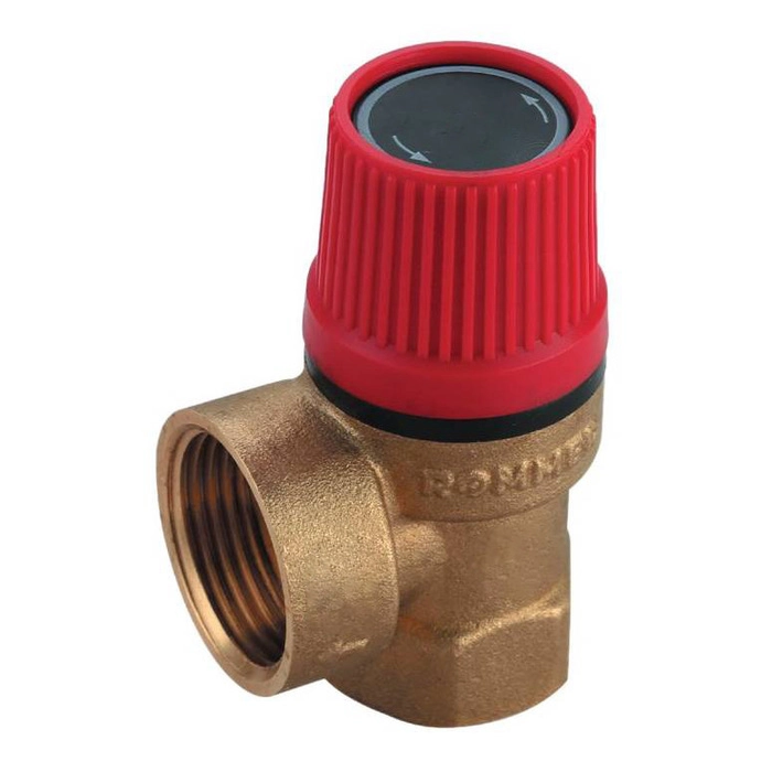Предохранительный клапан ROMMER RVS-0001-001515 для отопления 1,5 бар 1/2 х3/4