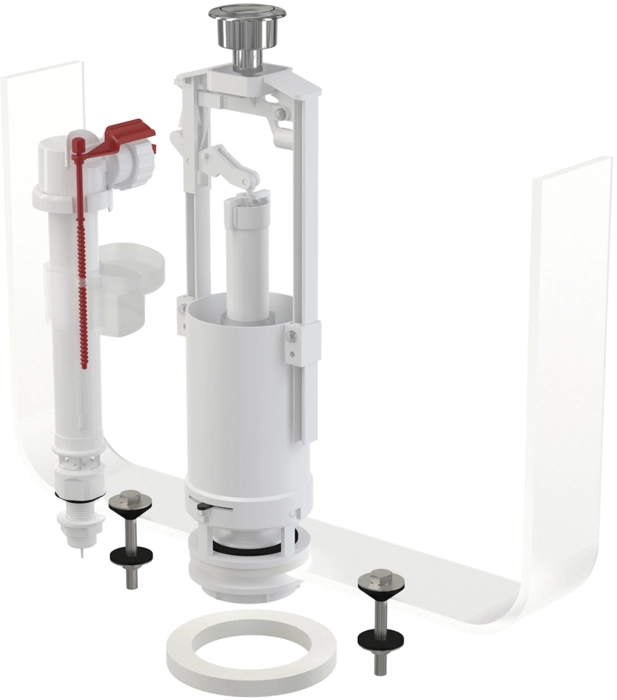 Выпускной комплект со стоп кнопкой,впускной механизм  AlcaPlast SA2000S 1/2"