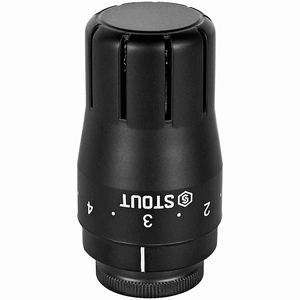 Комплект клапанов термостатических STOUT Design черный, прямой 1/2 (SVTDK-0001-000015B)