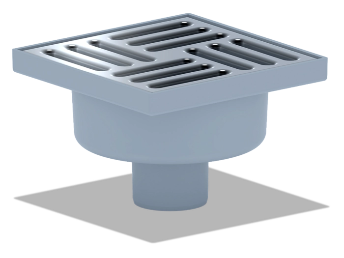 Трап для душа АНИПласт TQ5212 DN50 нерегулируемый с сухим затвором и решёткой из нержавеющей стали 150х150 мм (TQ5212)