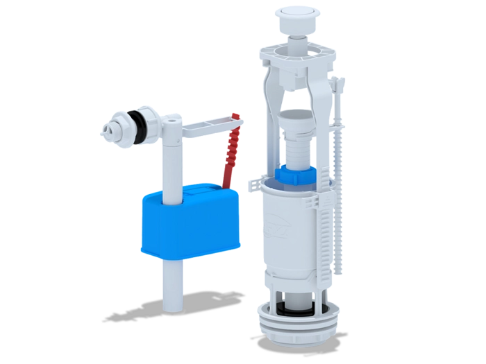 Набор с боковой подводкой АНИПласт WC6050 1/2 дюйма с пластиковым штуцером эконом кнопка белая (WC6050)