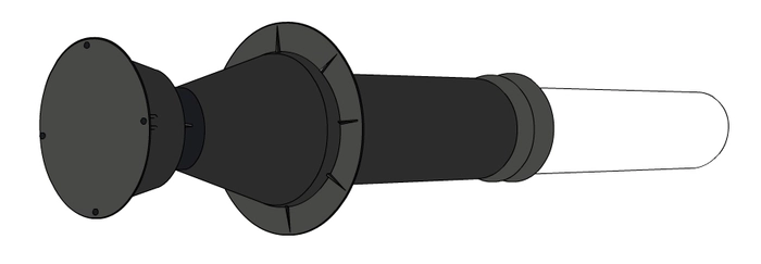 Комплект коаксиальный Ø60/100 - 1000 мм для прохода через крышу (черный оголовок). Ariston PP 3318847