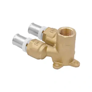 Пресс водорозетка проходная  латунная 16x1/2"Fx16 (VRK16316F)