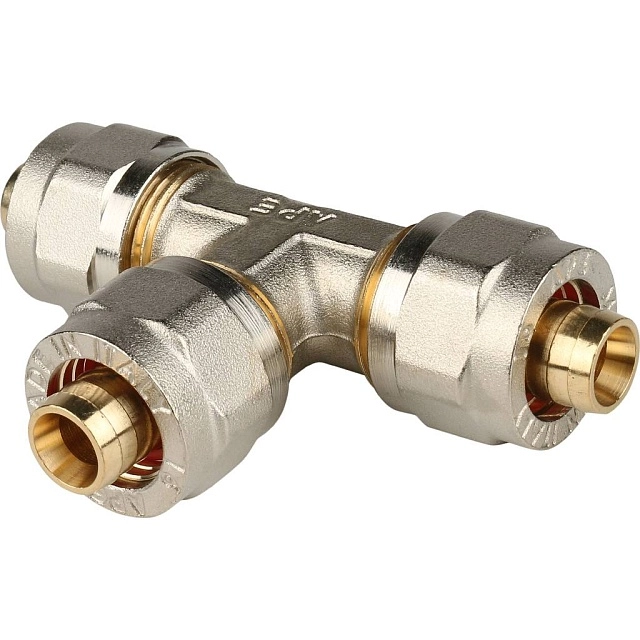 Тройник STOUT равнопроходный для металлопластиковых труб винтовой (SFS-0009)