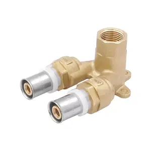 Пресс водорозетка проходная  латунная 16x1/2"Fx16 (VRK16316F)