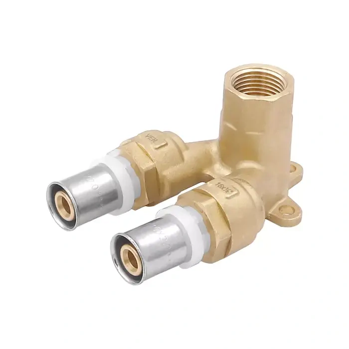 Пресс водорозетка проходная  латунная VIEIR 16x1/2"Fx16 (VRK16316F)