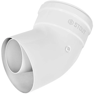 Отвод 45° традиц. коакс. D60(п-м)/100(п-м) STOUT (SCR-6010-000045)