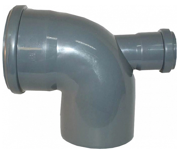 Отвод комбинированный ПП 90° для с дополнительным входом с тыла 110х50 мм Ostendorf HT Safe