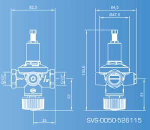 Клапан автоматической подпитки 1/2 ВН/ВН с выходом под манометр STOUT (SVS-0050-526115)