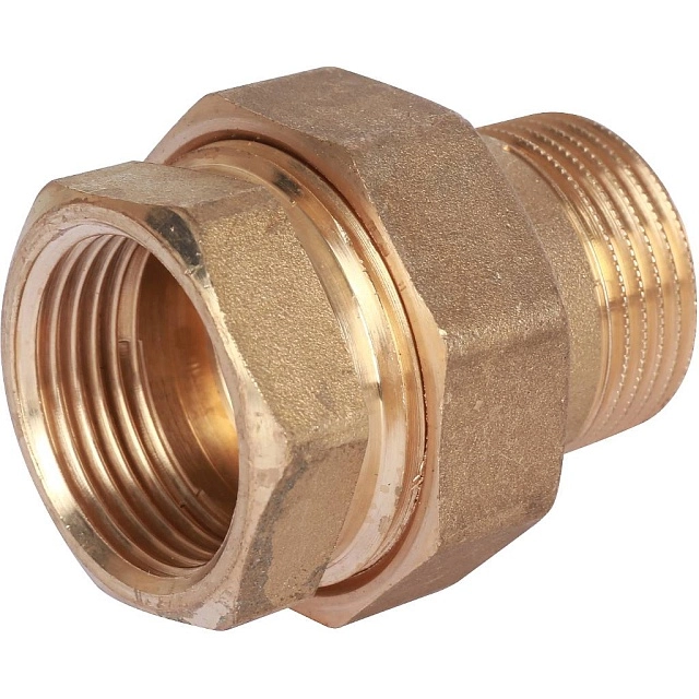 Сгон разъемный STOUT  ЛАТУНЬ (SFT-0040) уплотнение под гайкой o-ring кольцо