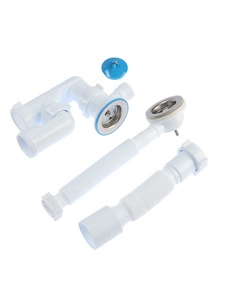 Сифон для ванны АНИПласт Варяг C6255 1 1/2 дюйма 40 мм регулируемый с гибкой трубой 40х50 мм (C6255)