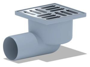 Трап для душа АНИПласт TQ5102 DN50 горизонтальный нерегулируемый с сухим затвором и решёткой из нержавеющей стали 100х100 мм (TQ5102)