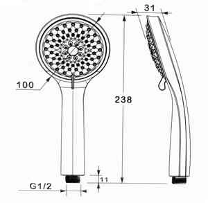 Душевая лейка VIEIR (VR3033C)