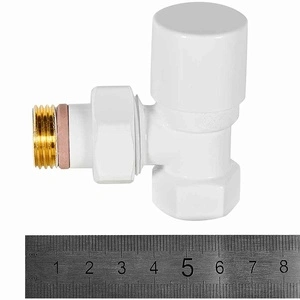 Клапан запорно-балансировочный STOUT Design белый, угловой 1/2 (SVLD-0002-000015W)