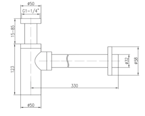 Сифон для раковины цвет белый G 1-1/4ʺ VIEIR (VRQ34YF)
