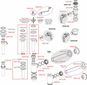 Сифон для умывальника DN32 c накидной гайкой и штуцером 5/4" AlcaPlast A430P