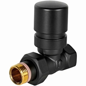 Клапан термостатический STOUT Design черный, прямой 1/2 (SVTD-0001-000015B)