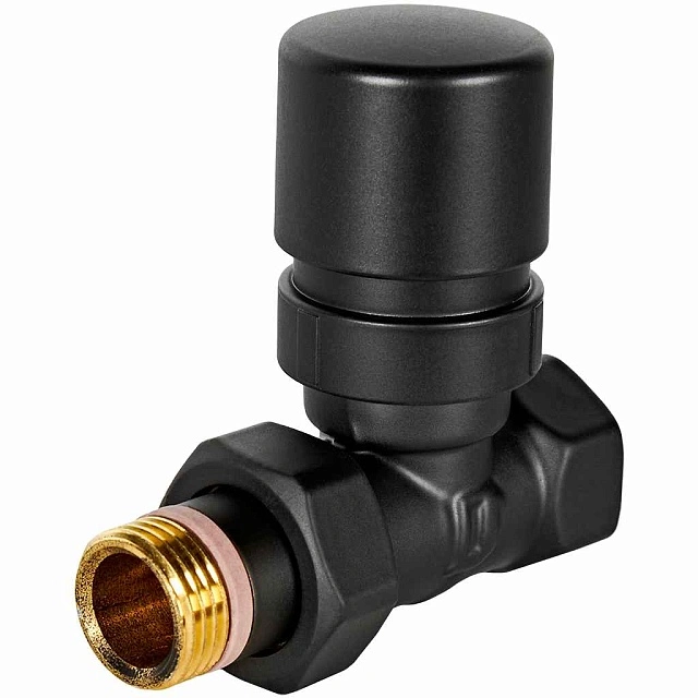 Клапан термостатический STOUT Design черный, прямой 1/2 (SVTD-0001-000015B)