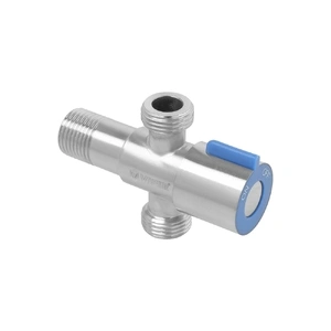 Кран трехпроходной для подключения лейки биде и бочка унитаза VIEIR 1/2"x3/4"x1/2" (VER75)