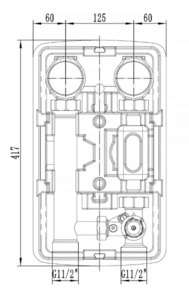 Насосная группа быстрого монтажа с трехходовым смесительным клапаном из нержавеющей стали VIEIR VER-PRO без насоса (VP230A)
