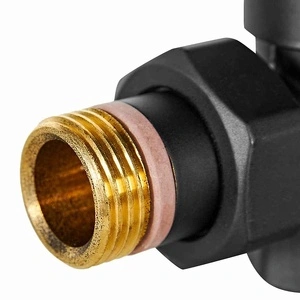 Клапан запорно-балансировочный STOUT Design черный, угловой 1/2 (SVLD-0002-000015B)